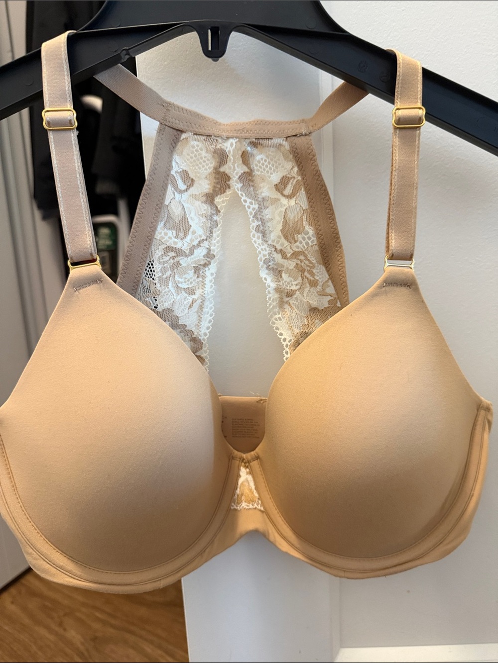 Soma Nude Racerback Lace T-Shirt Bra - underwire